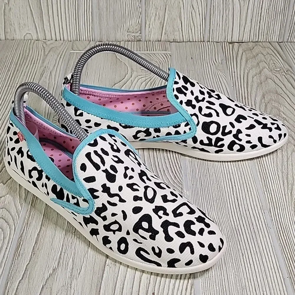 Dimmi Push Black and White Animal Print Slip On Shoes Womens Size 9 New In Box